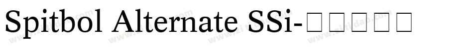Spitbol Alternate SSi字体转换